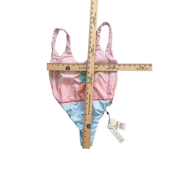 Bikini Lab Swim Womens Size Small Pineapple One Piece Swim Suit Soft Padding NEW - Picture 12 of 16